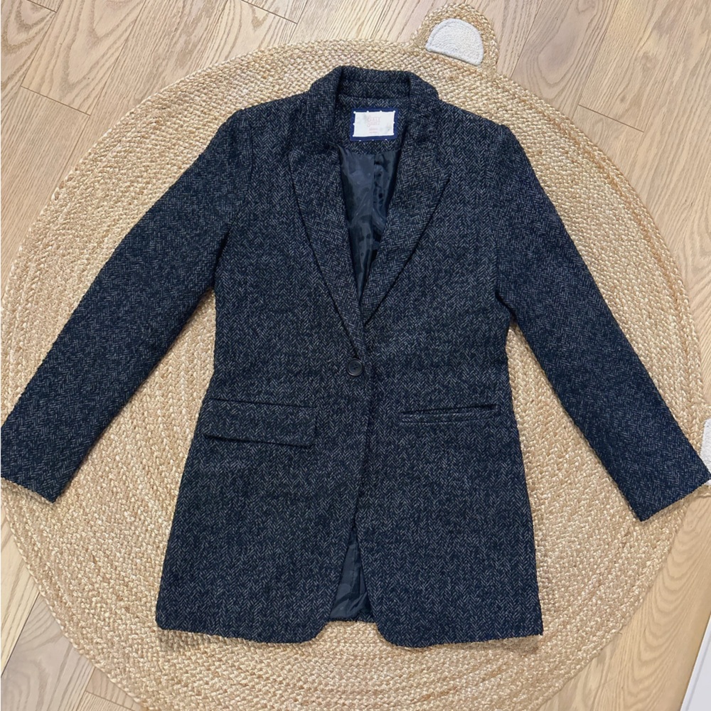 Chic Charcoal wool Blazer for Women